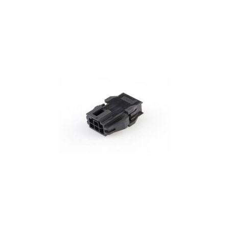 Molex Nano-Fit Plug Hsg Dr 6Ckt Panel Blk 2014441206